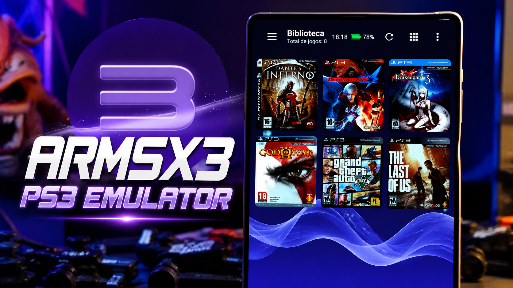 EMULAÇÃO DE PS3 NO ANDROID ESTÁ IMPRESSIONANTE! | ARMSX3
